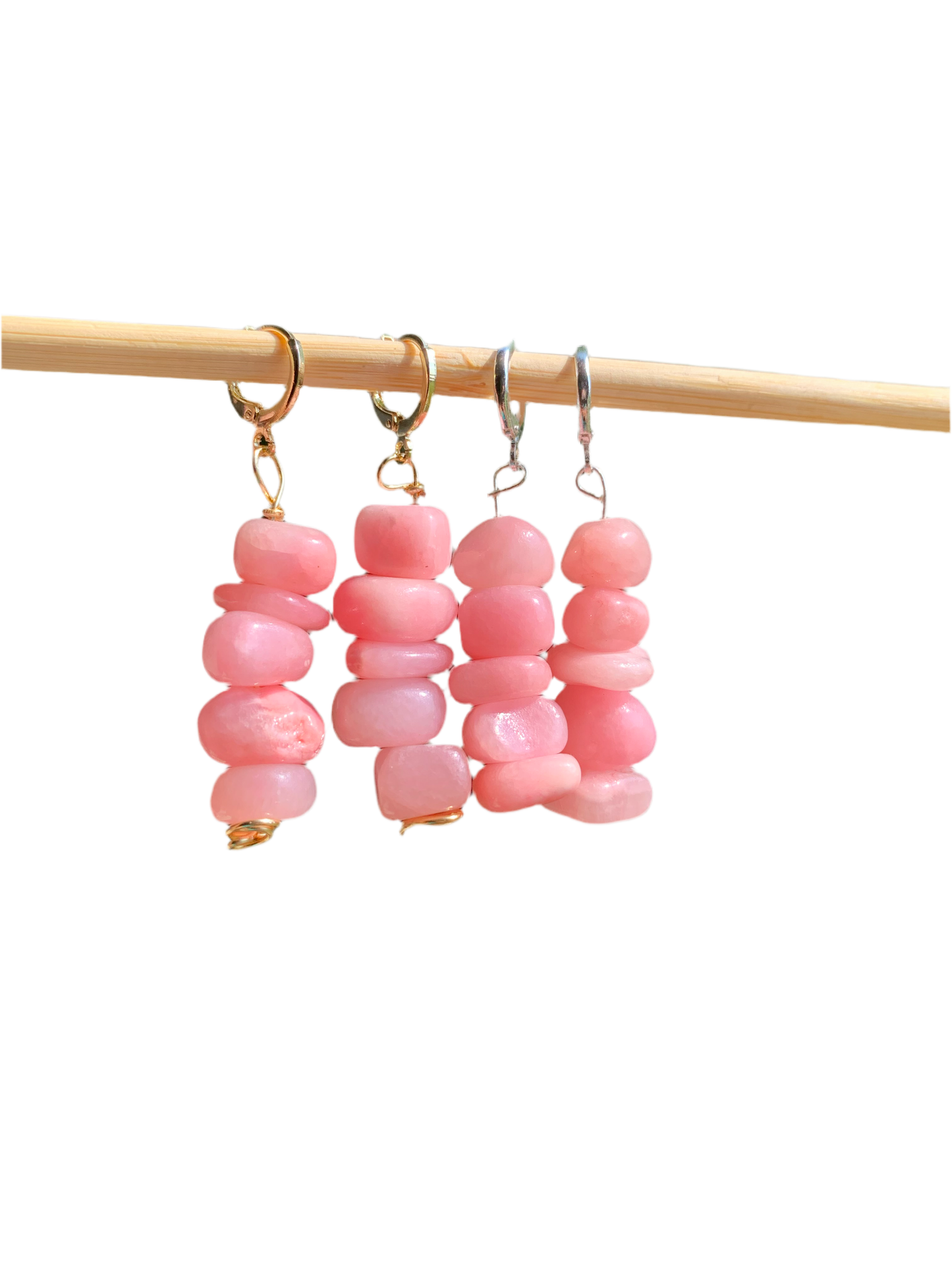 Pink Stone Dangles