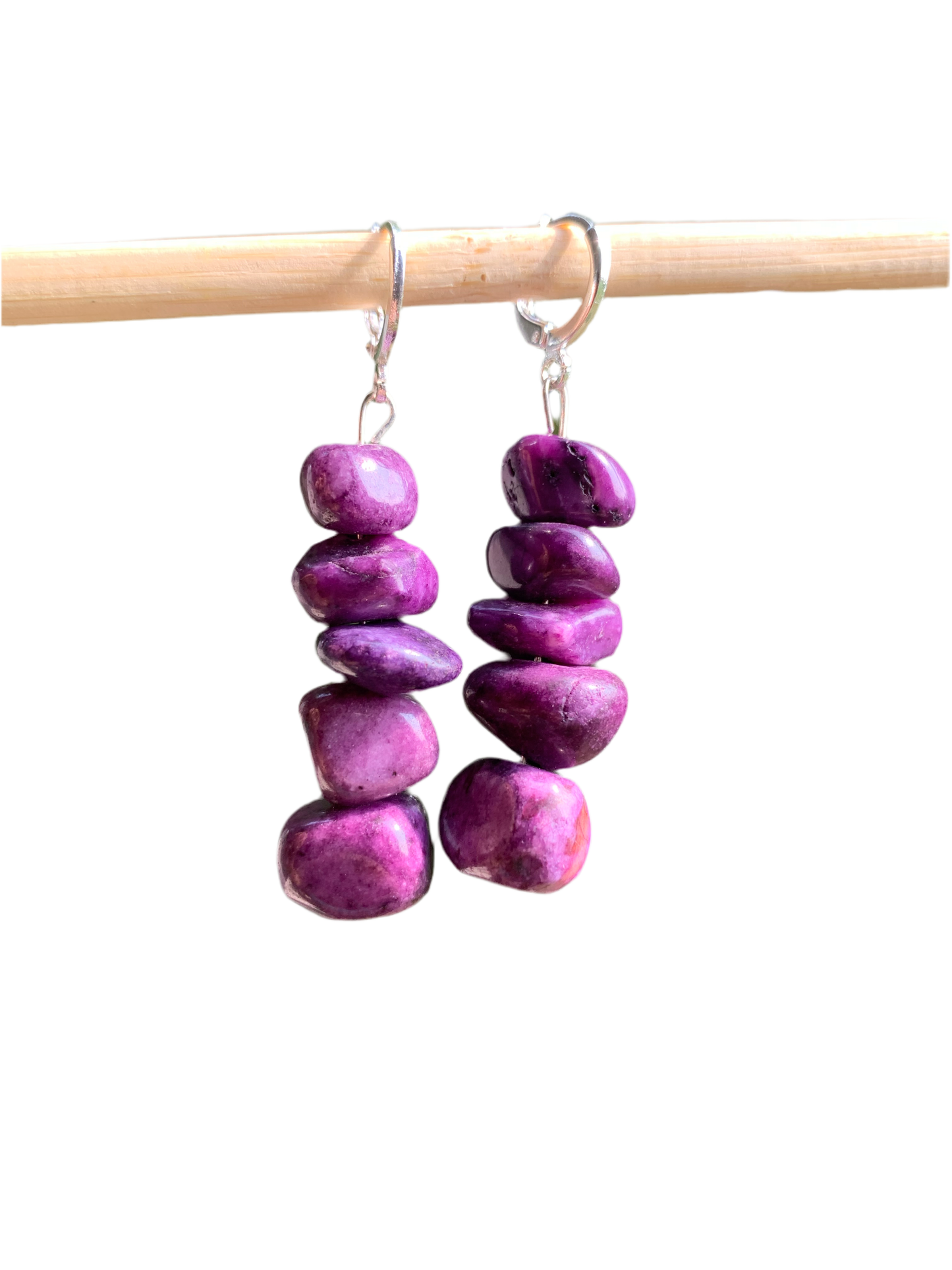 Violet Stone Dangles