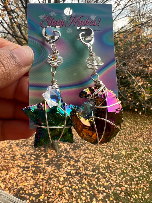 Galaxy Babe Titanium Aura Dangles