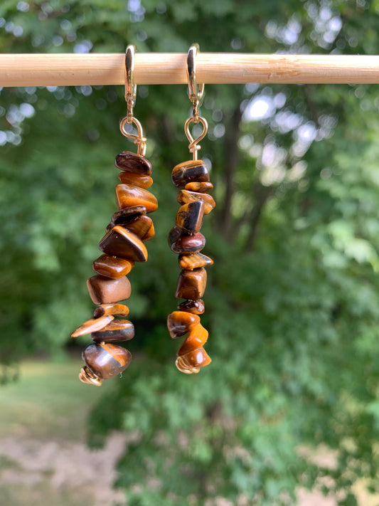 Tiger’s Eye Stone Dangles