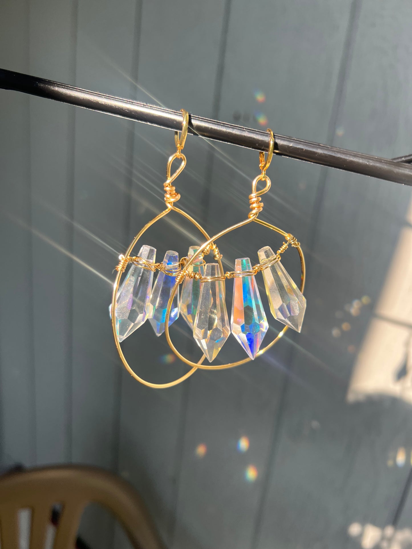 Suncatcher Goddess Hoops