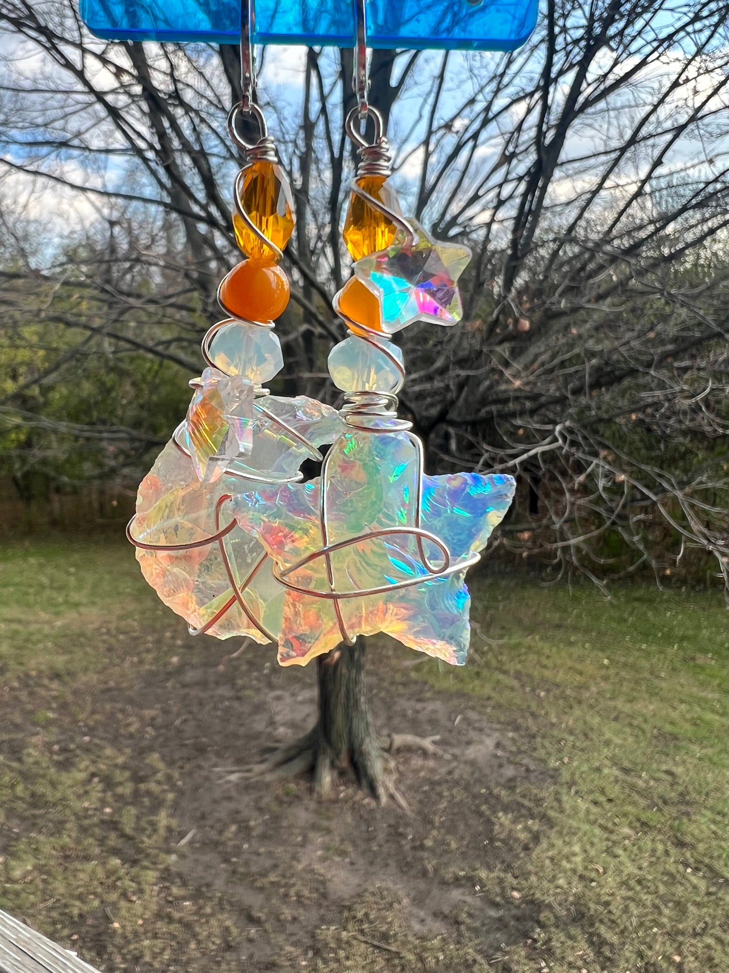 Angel Aura Fly Star and Moon Dangles