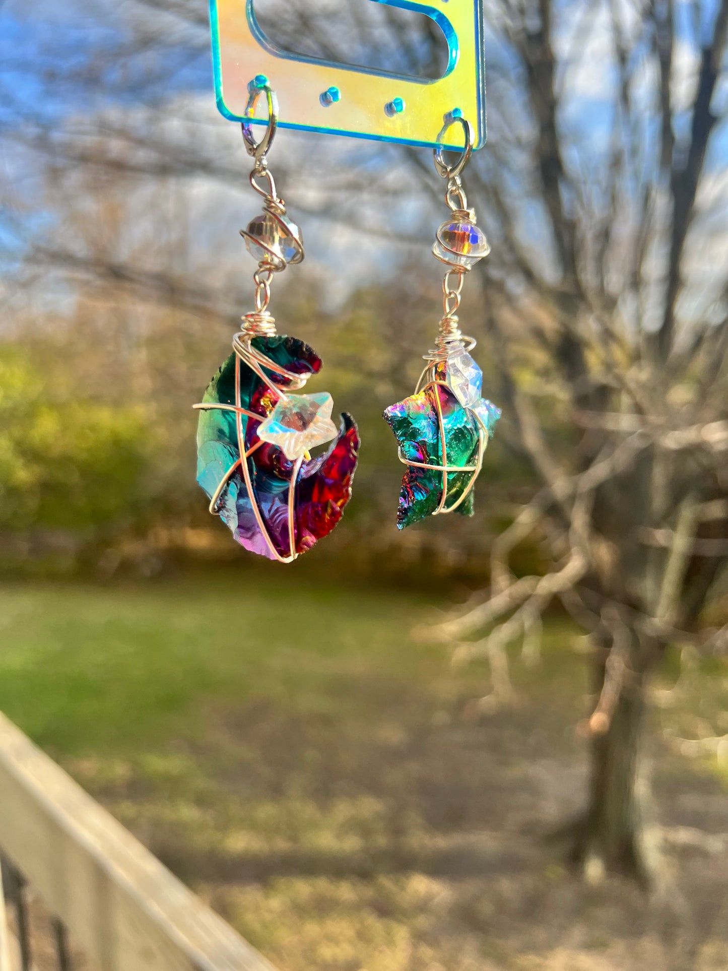 Galaxy Babe Titanium Aura Dangles