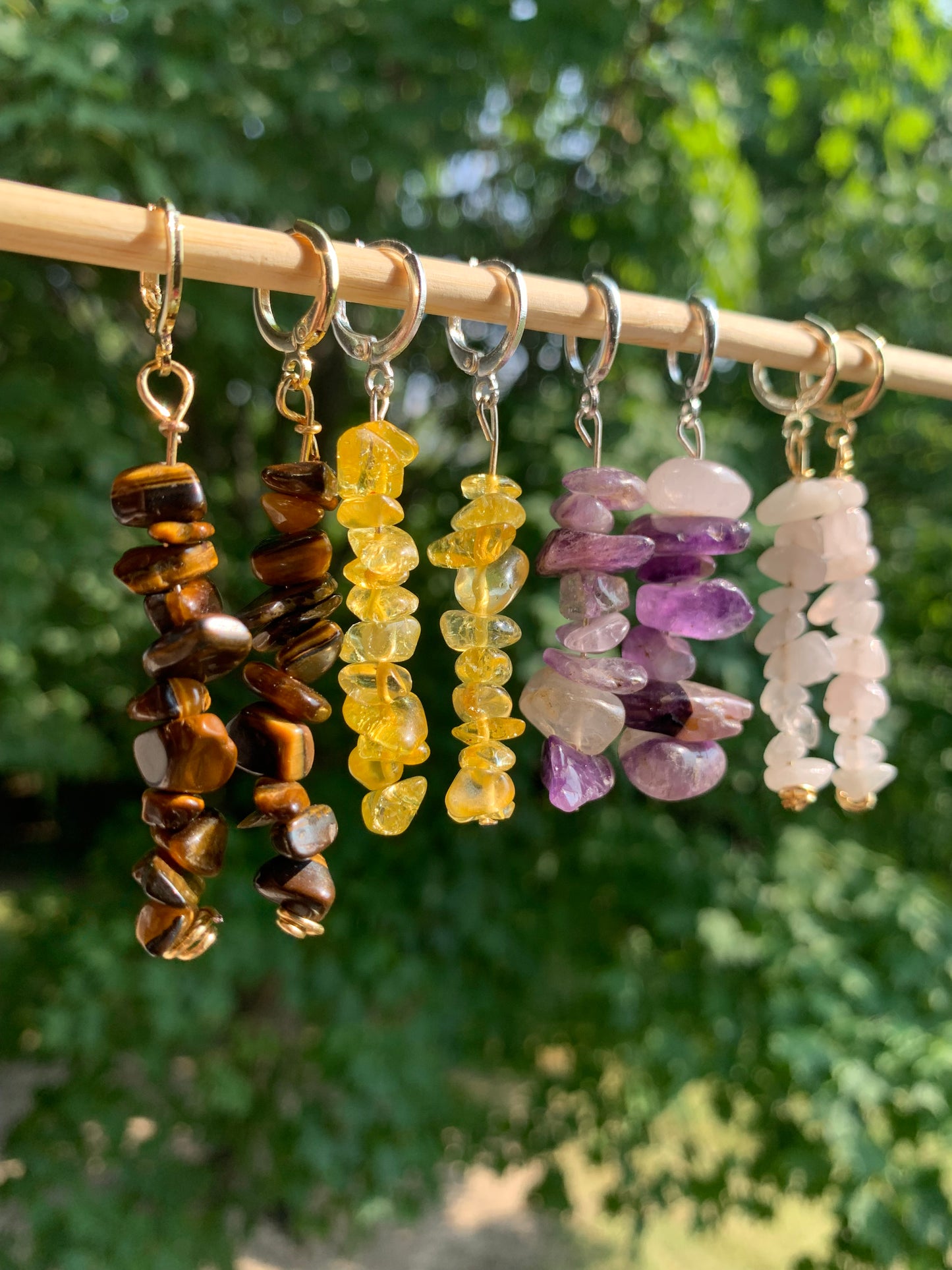 Lightweight Rose Quartz Dangles