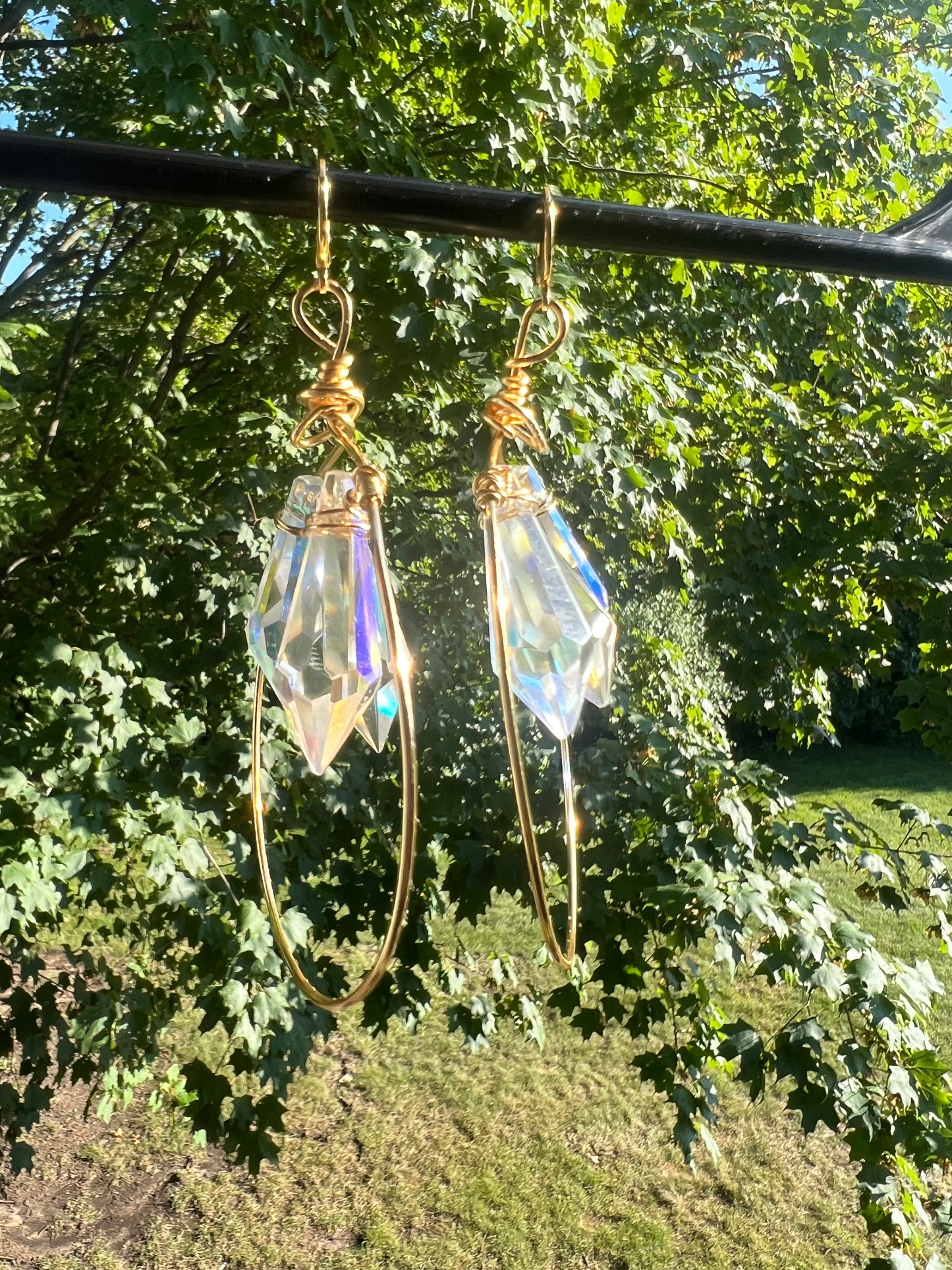 Suncatcher Goddess Hoops