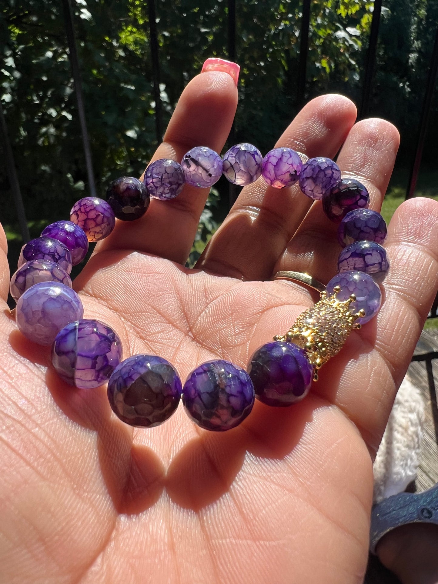 Purple Agate Royal Bracelet