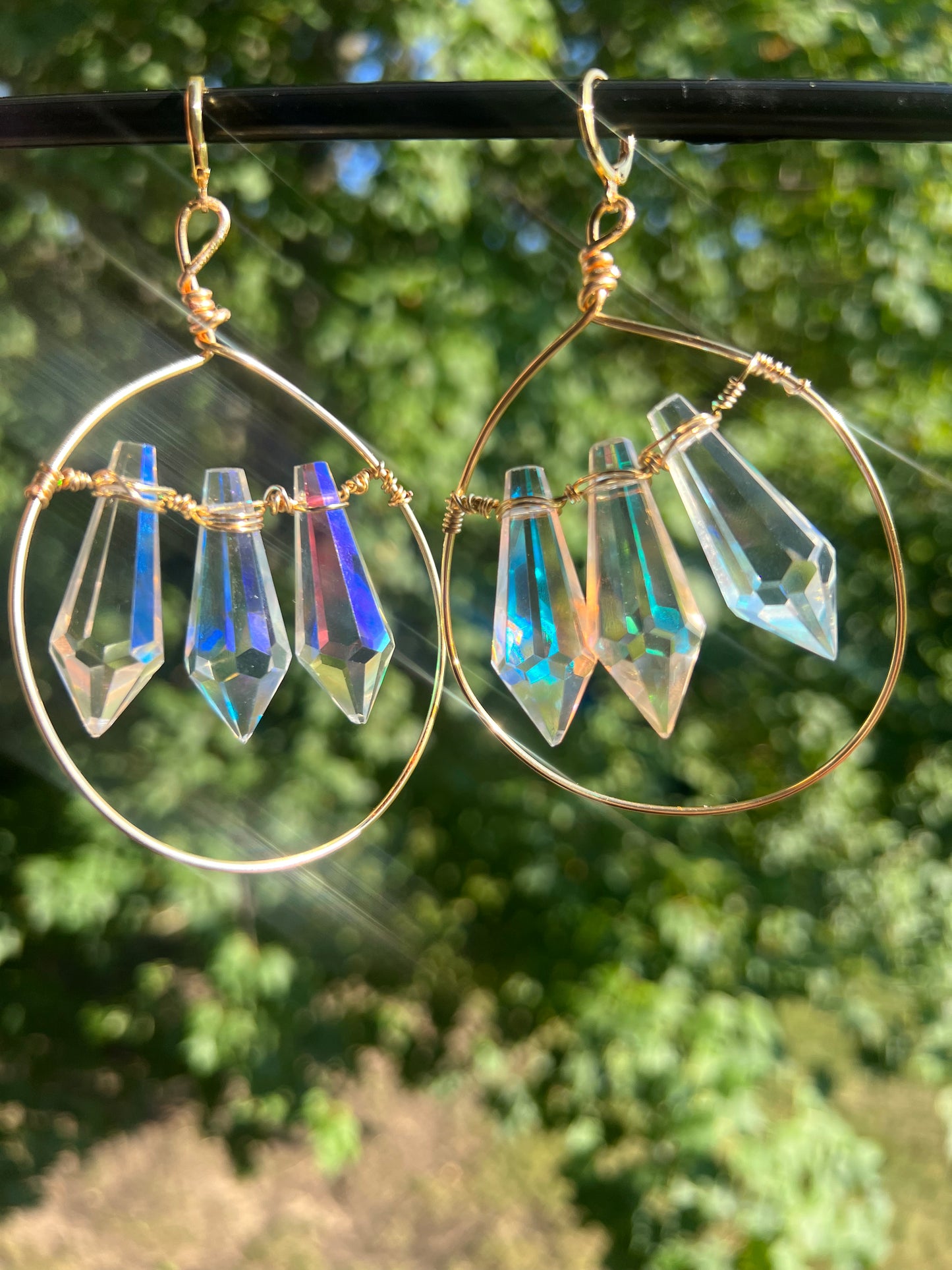 Suncatcher Goddess Hoops