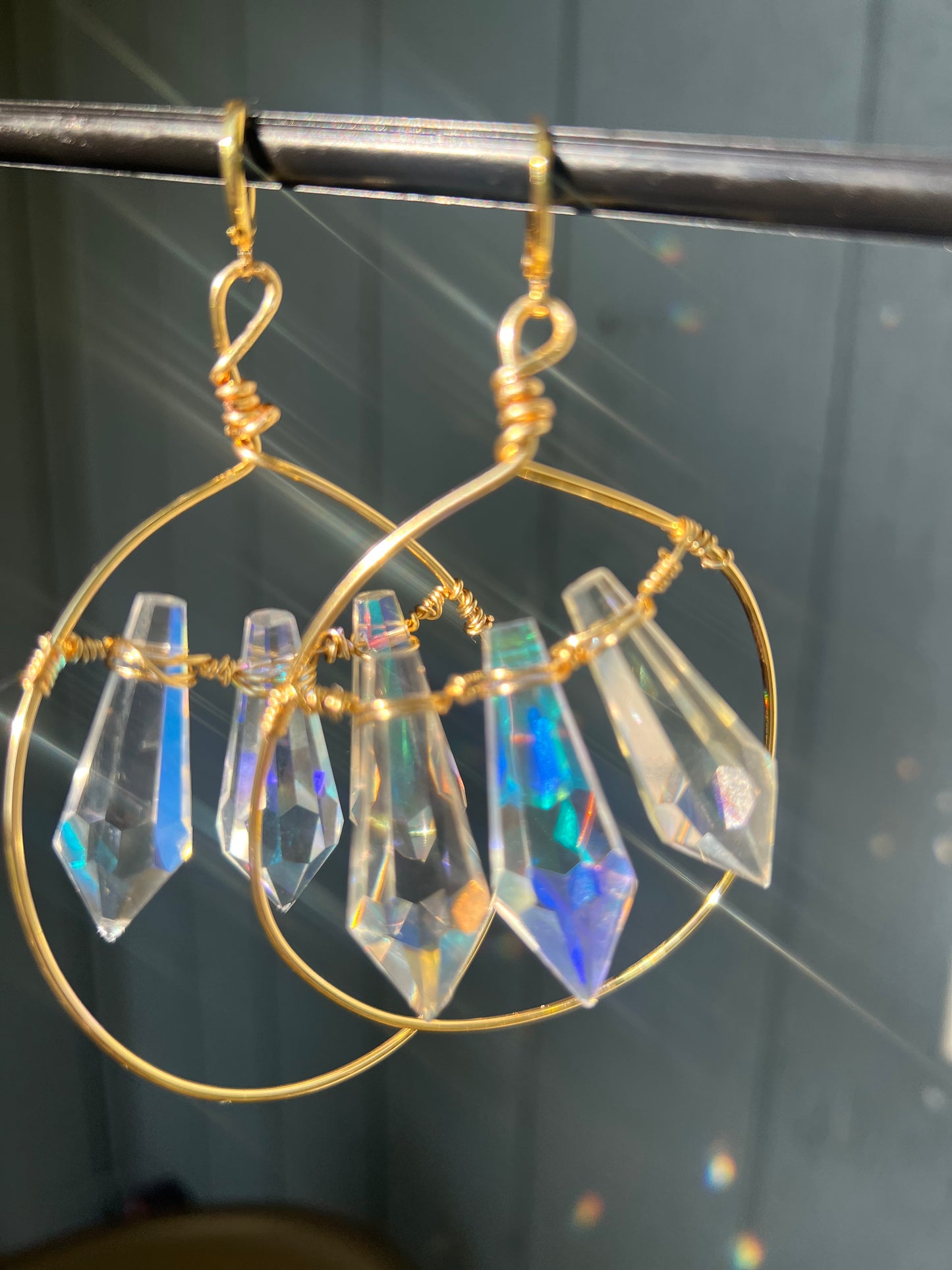 Suncatcher Goddess Hoops