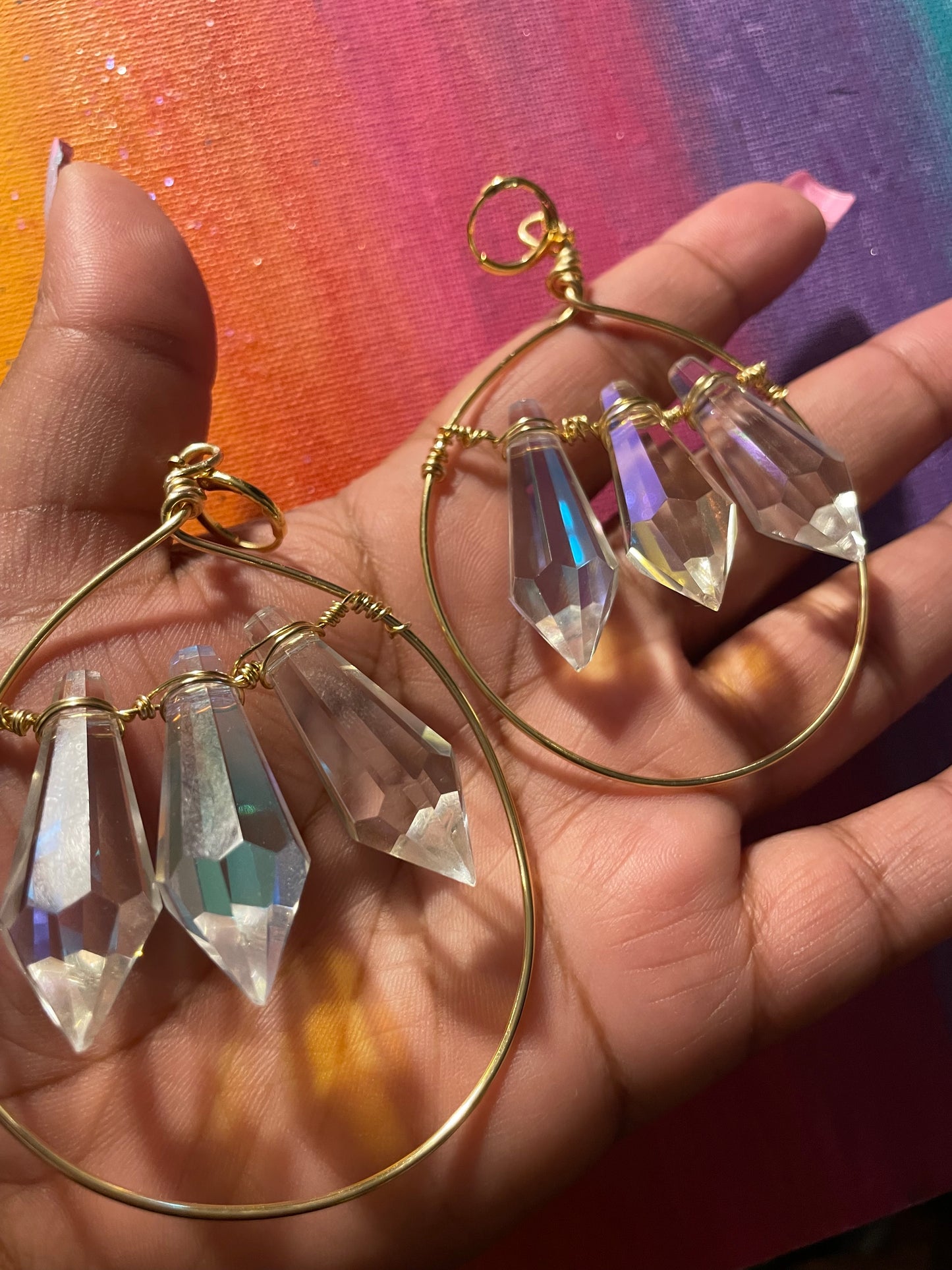 Suncatcher Goddess Hoops