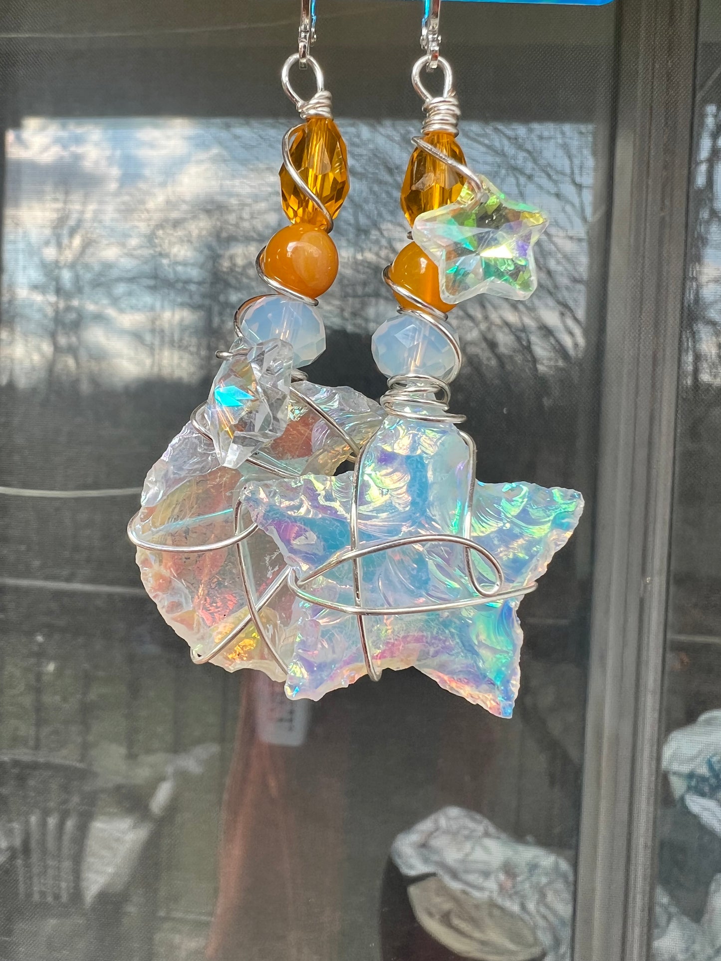 Angel Aura Fly Star and Moon Dangles