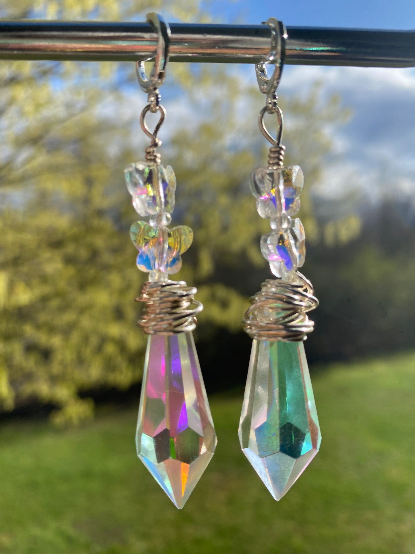 Butterfly Gardens Crystal Drop Earrings