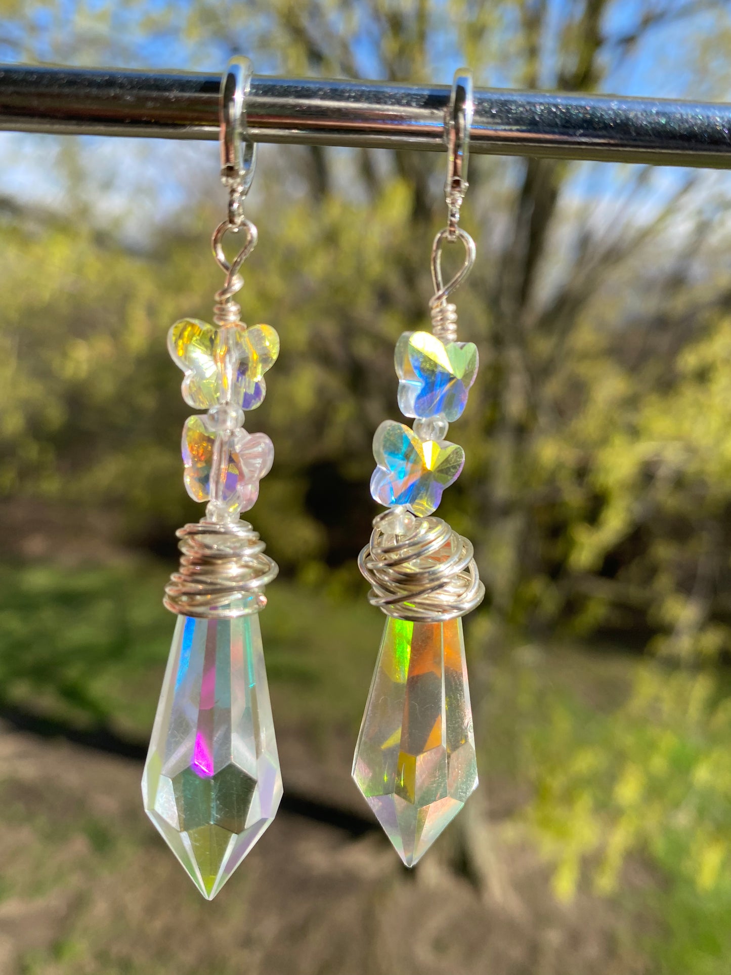 Butterfly Gardens Crystal Drop Earrings