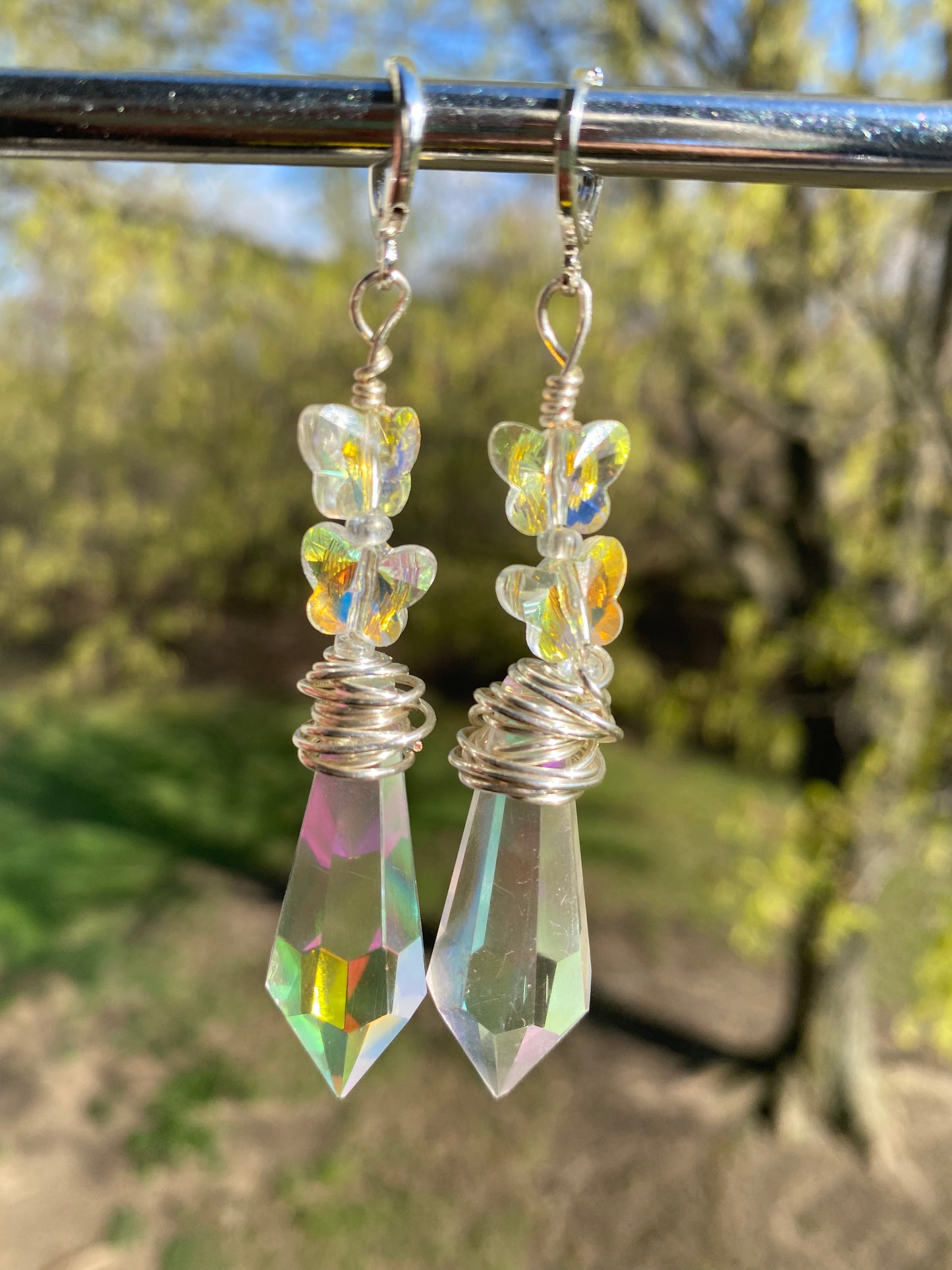 Butterfly Gardens Crystal Drop Earrings