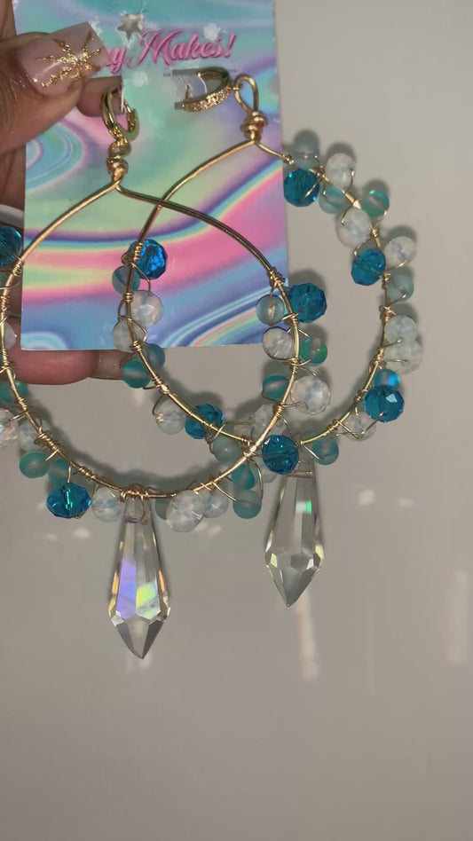 Frost Darling Goddess Hoops