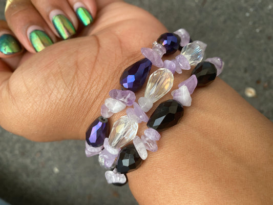 Amethyst Chip Bracelets