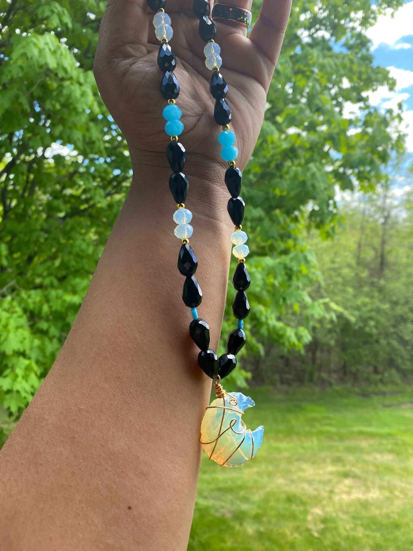 Opalite Necklace No Evil Eyes