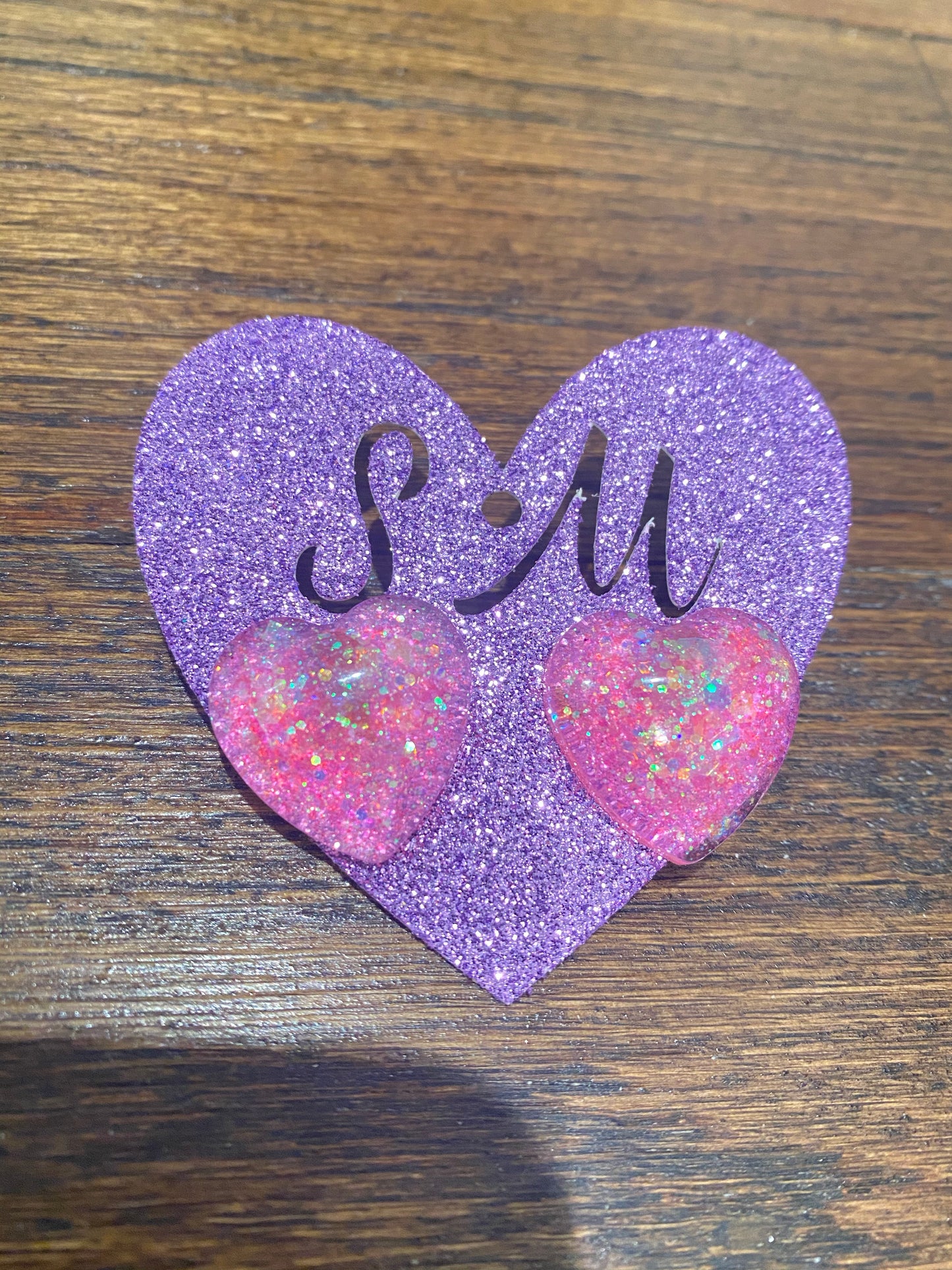 My Heart! Glitter Studs