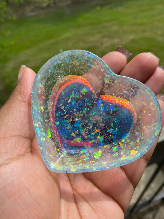 Iridescent Cloud Heart Holder