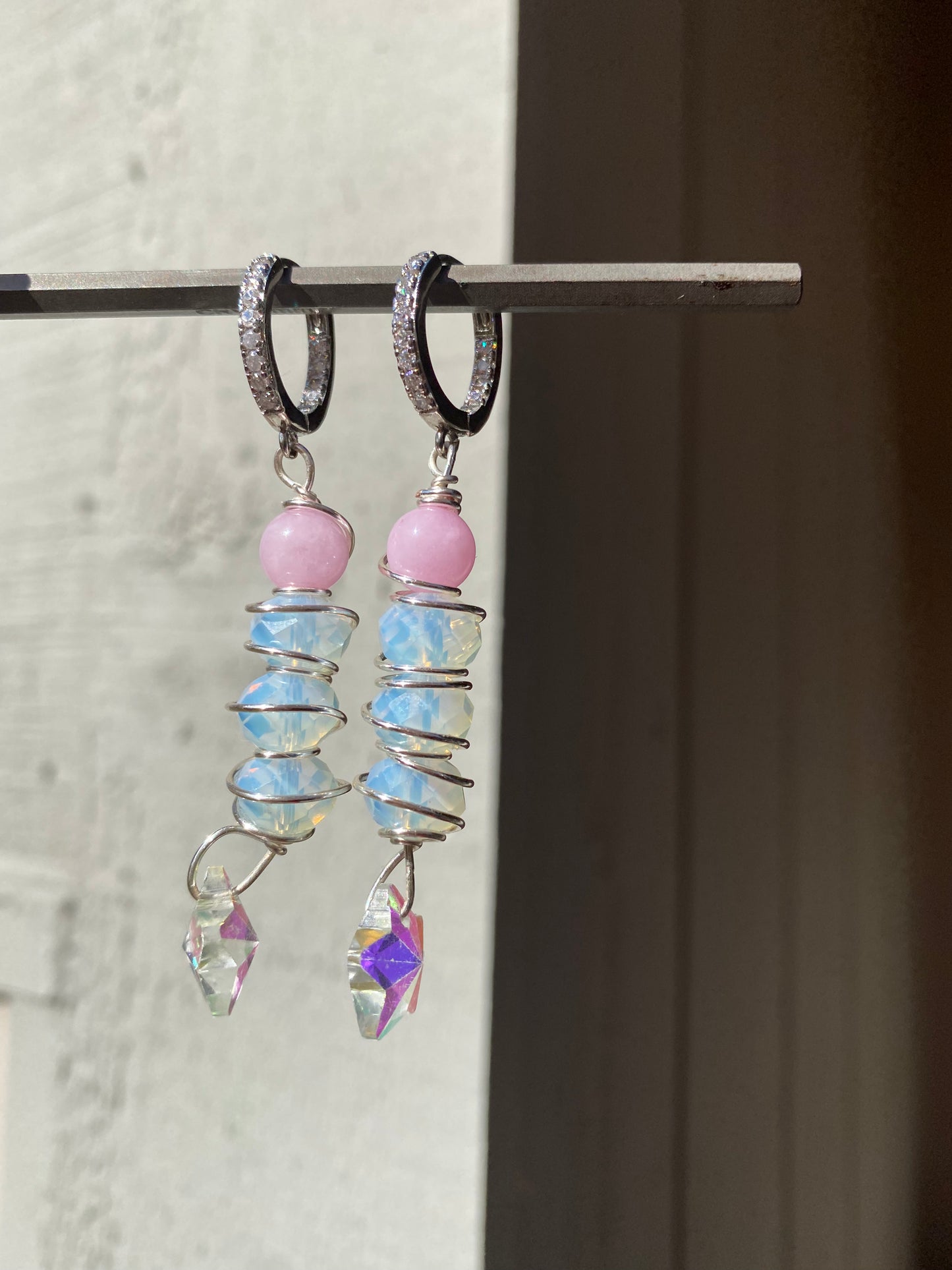 Lifelight Rose Quartz Dangles