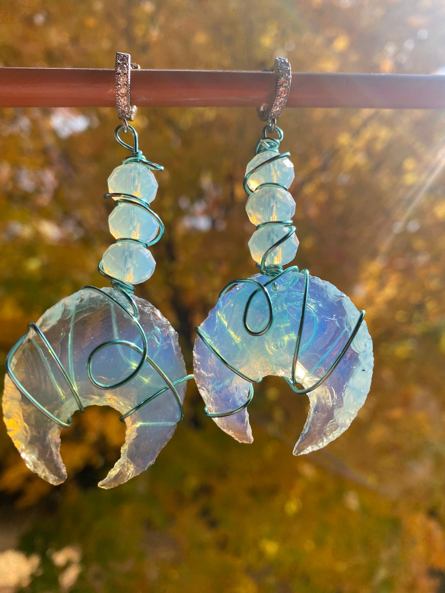 Seaside Moon Opalite Drop Earrings