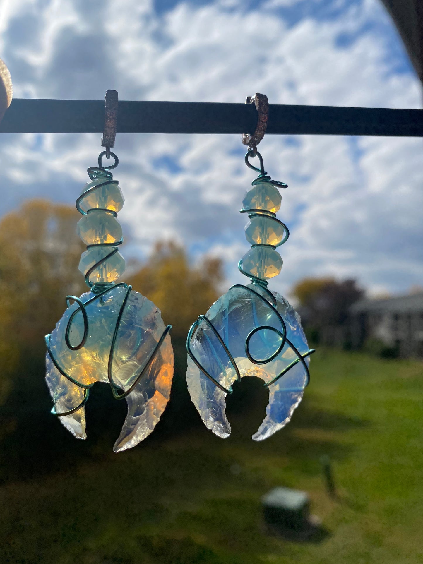 Seaside Moon Opalite Drop Earrings