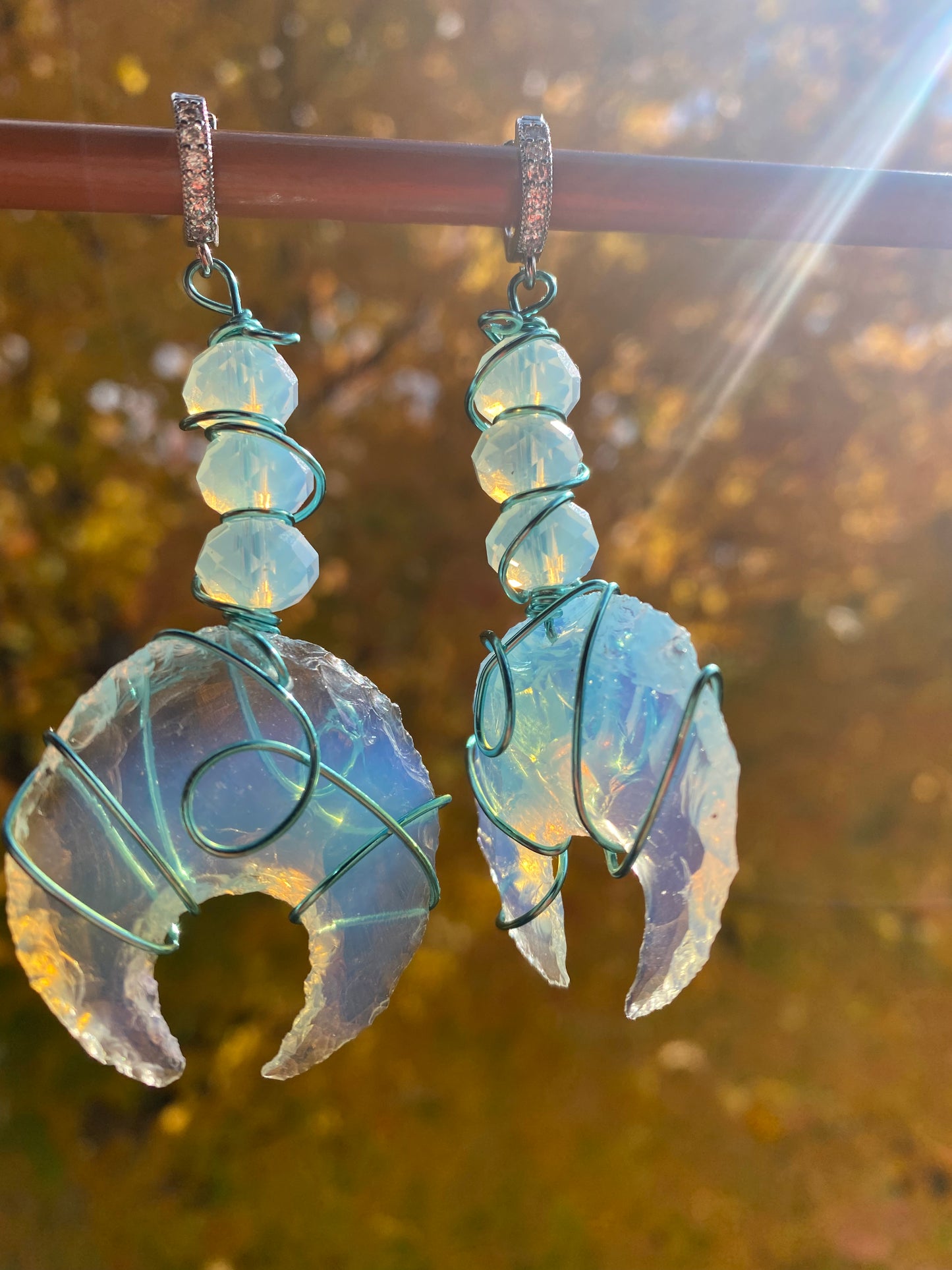 Seaside Moon Opalite Drop Earrings