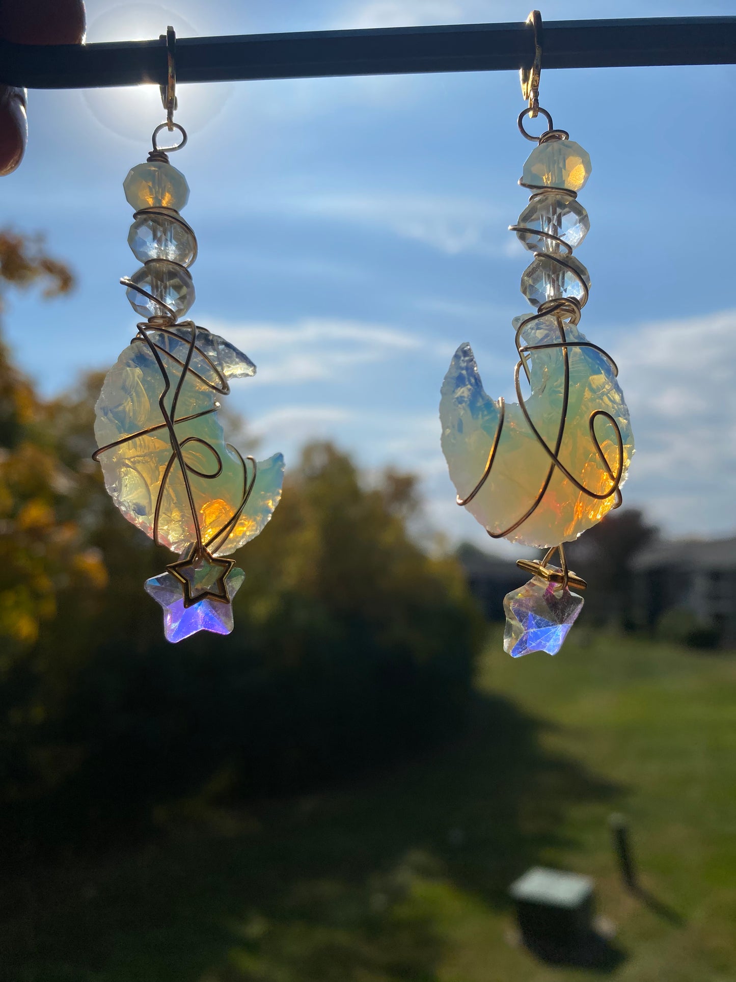 Moonside Rain Opalite Drop Earrings