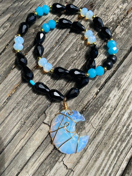 Opalite Necklace No Evil Eyes