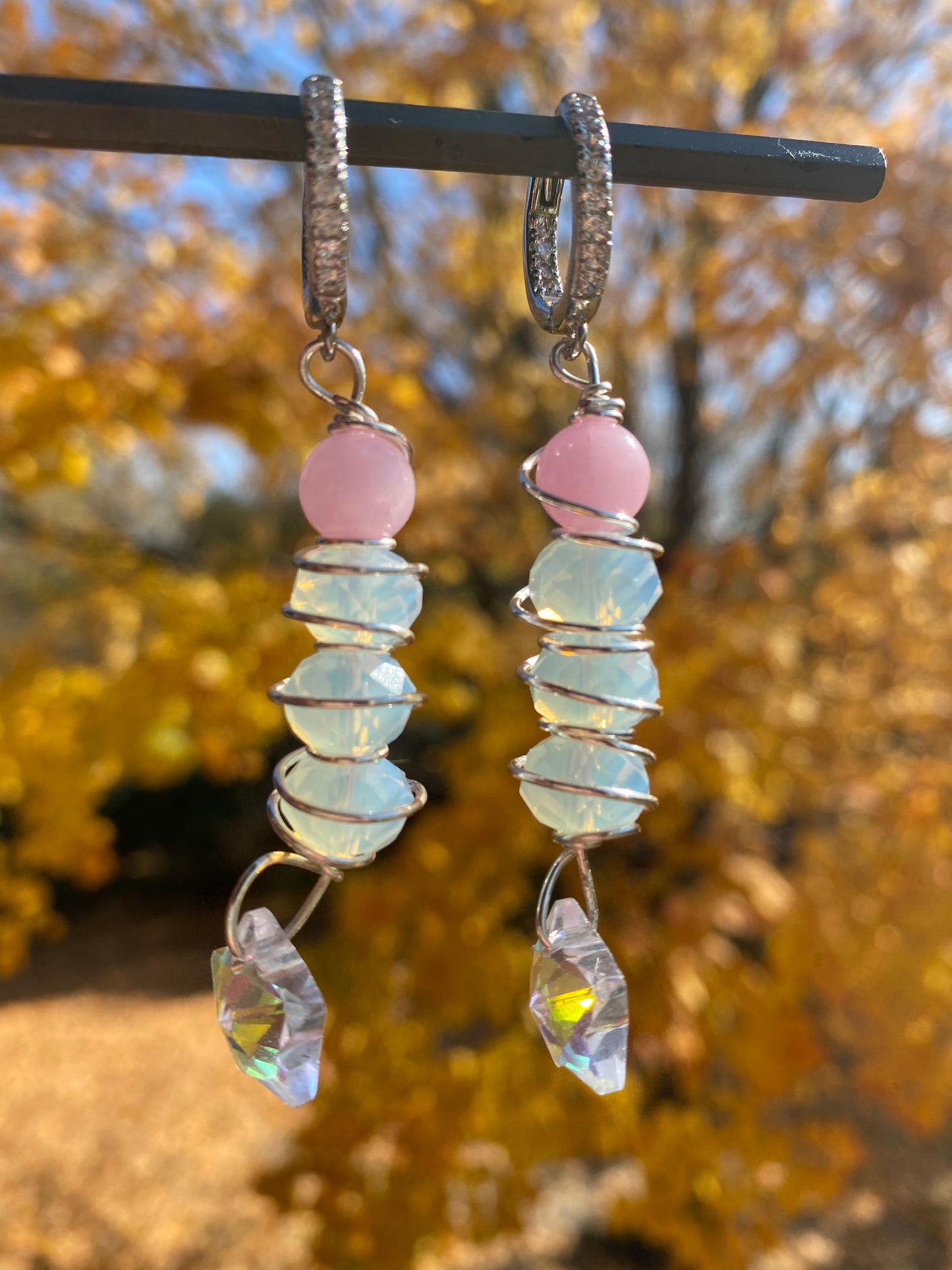 Lifelight Rose Quartz Dangles