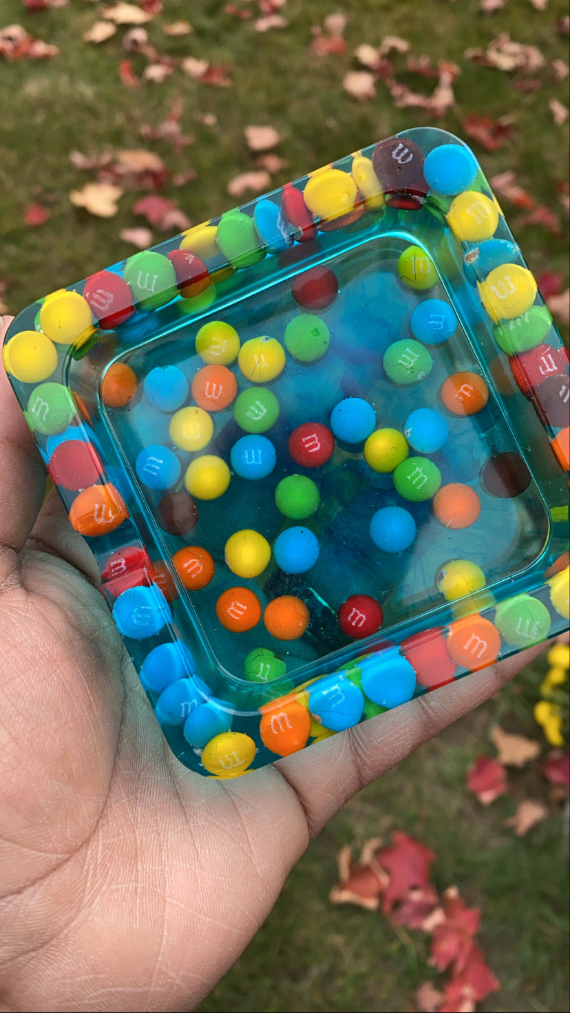 Blue M & M Ashtray