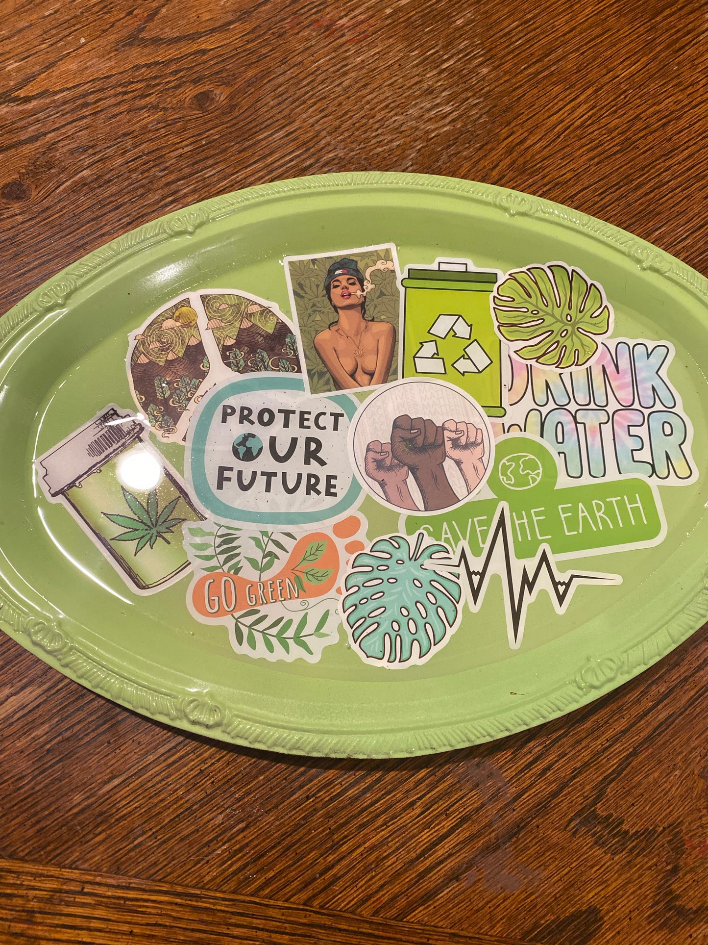 Green Life Rolling Tray