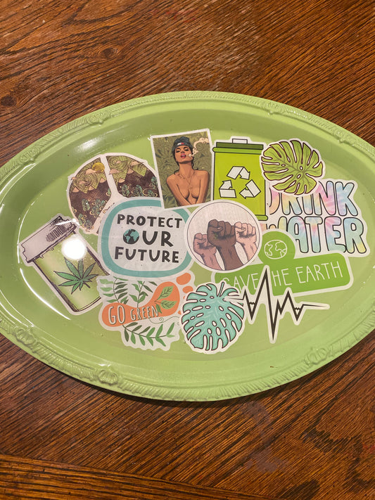 Green Life Rolling Tray