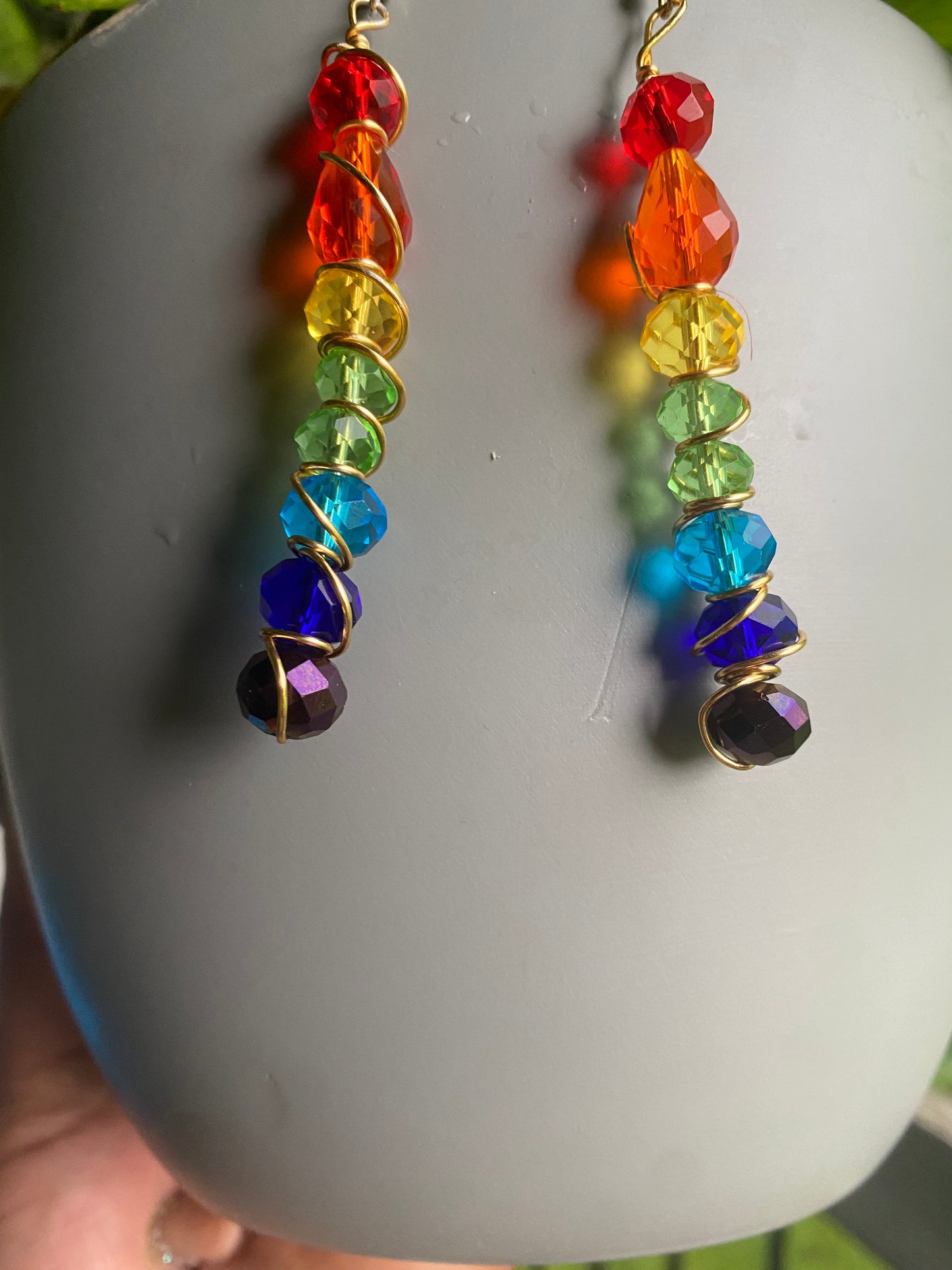 Rainbow Chandelier Drop Earrings