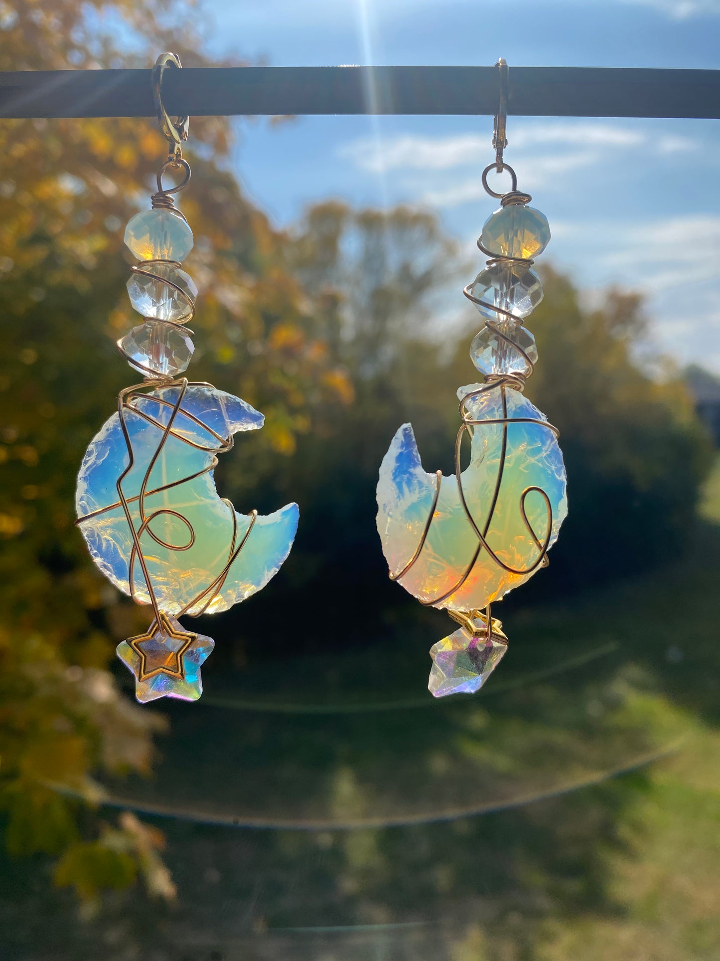 Moonside Rain Opalite Drop Earrings